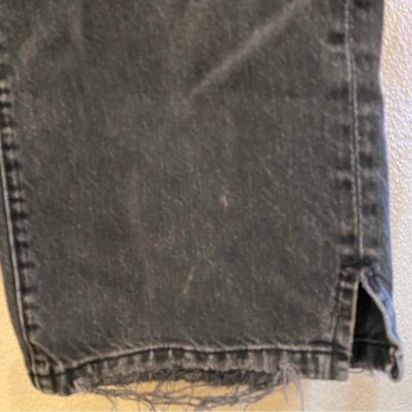 ZARA Girls Gray Raw Hem Distressed Wide Leg Jeans Size 13-14-Fits Small - Picture 5 of 9